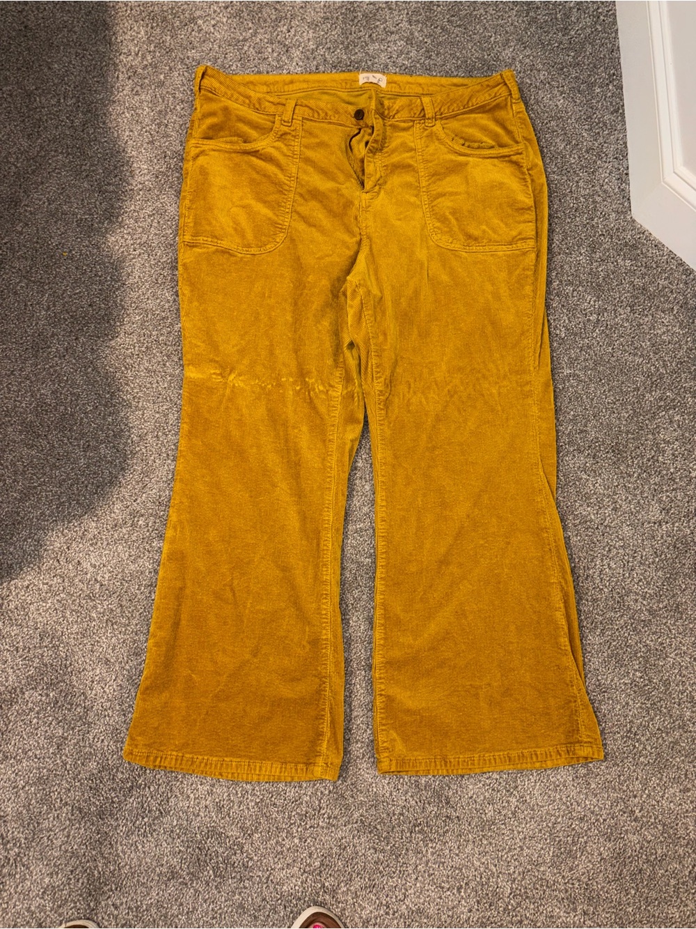 Pilcro Golden Yellow Corduroy Pants